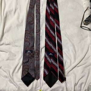 Men's Stafford Ties, Lot of 2 with one 100% silk & 1 unknown material